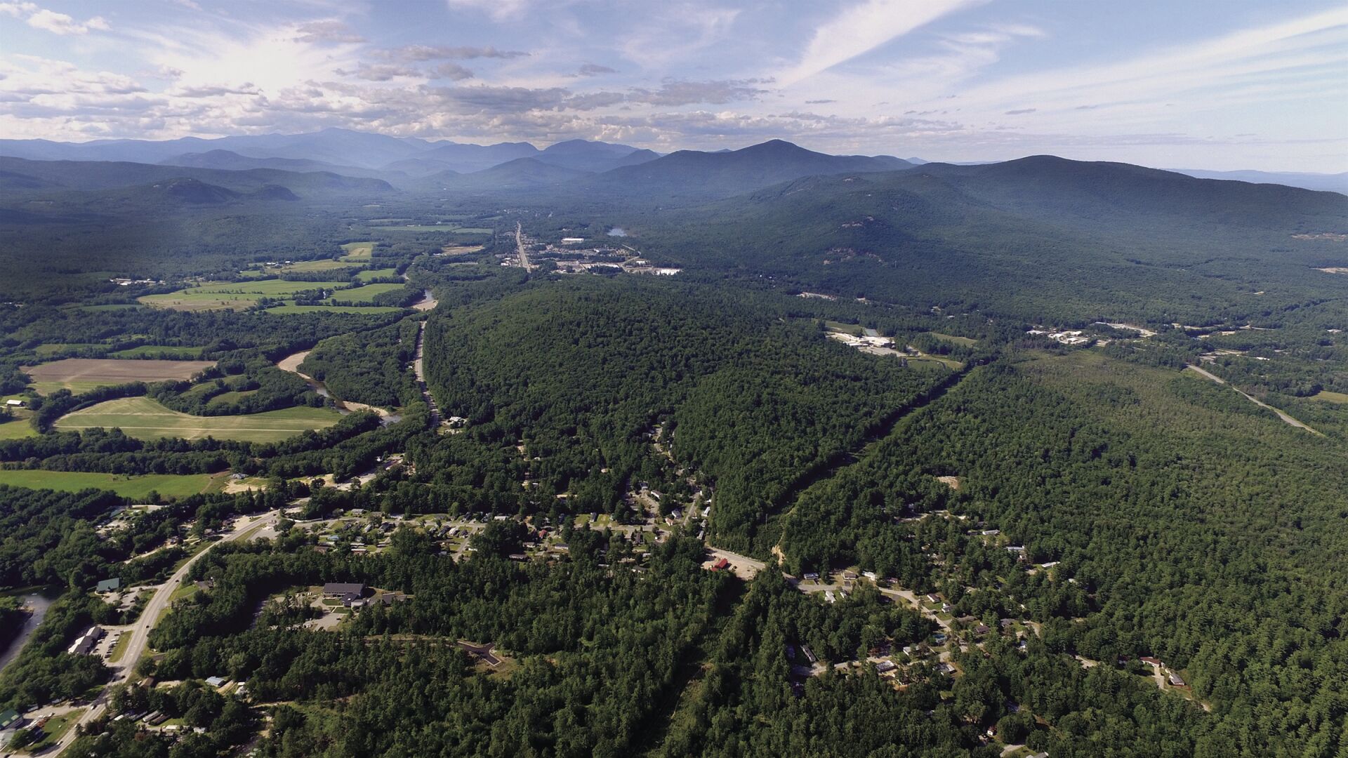 Drone shot of USVLT Pine Hill Project